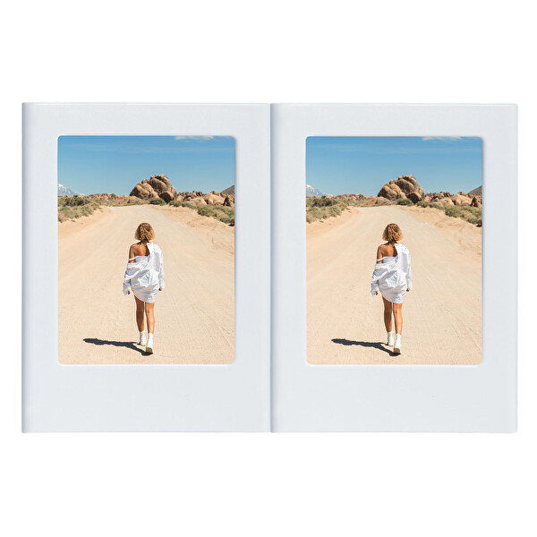 Fujifilm Instax Mini Film Uyumlu Beyaz 2'li Mıknatıslı Fotoğraf Çerçeve Seti