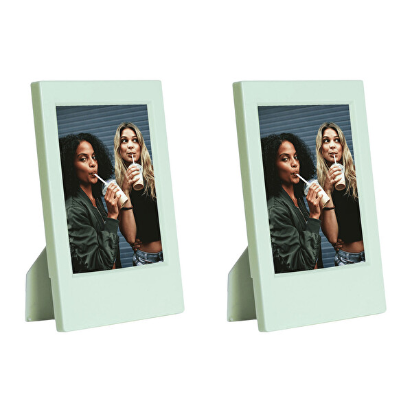 Fujifilm Instax Mini Film Uyumlu Yeşil 2'li Klasik Fotoğraf Çerçeve Seti