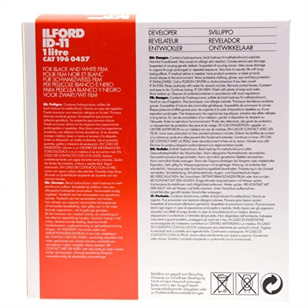 Ilford ID-11 1 L Siyah Beyaz Film Geliştirme Banyosu