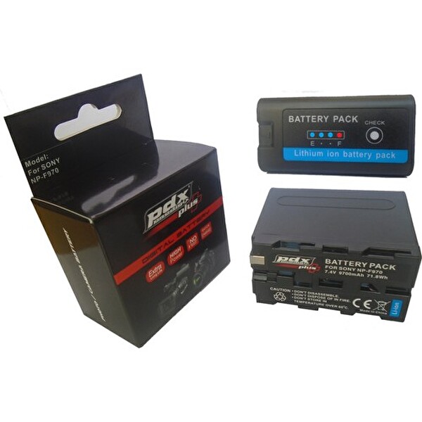PDX NP-F970 Sony Uyumlu Fotoğraf Makinesi Bataryası