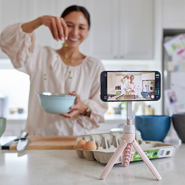 Shiftcam SnapGrip Toz Pembe MagSafe Powerbank Özellikli Fotoğraf ve Video Vlog Combo Çekim Seti