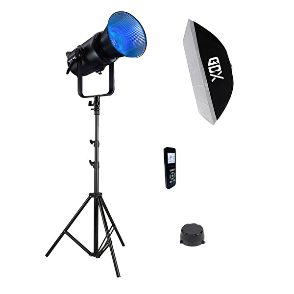 GDX EXC-180RGB-II Rgb Led Video Işığı Full Set (60x90 Softbox - 260 CM Kalın Işık Ayağı)