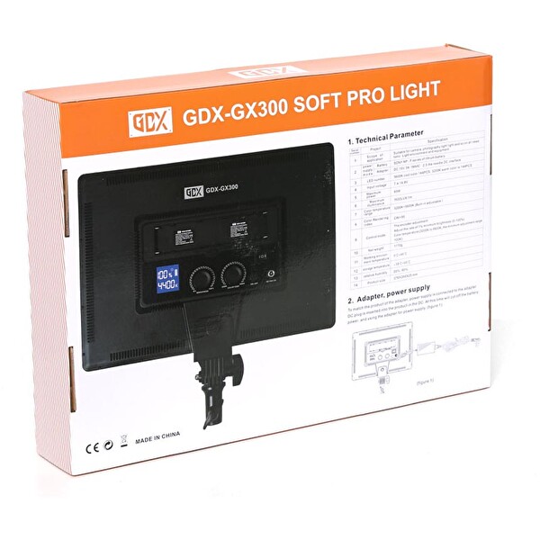 GDX PRO Led GX-300 Soft Light Bataryalı 2'li Led Işık Seti