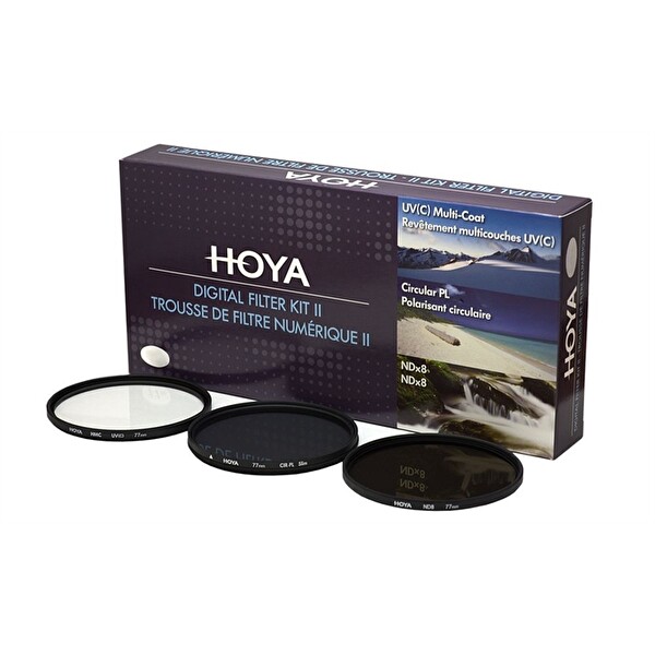 Hoya 52MM Digital Filter Kit II UV CPL ND Filtre Seti