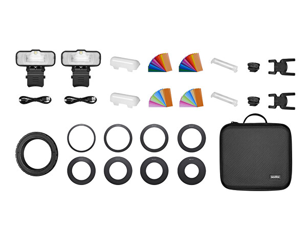 Godox MF12 Makro Flaş İkili Set - X2T-C Canon Tetikleyici