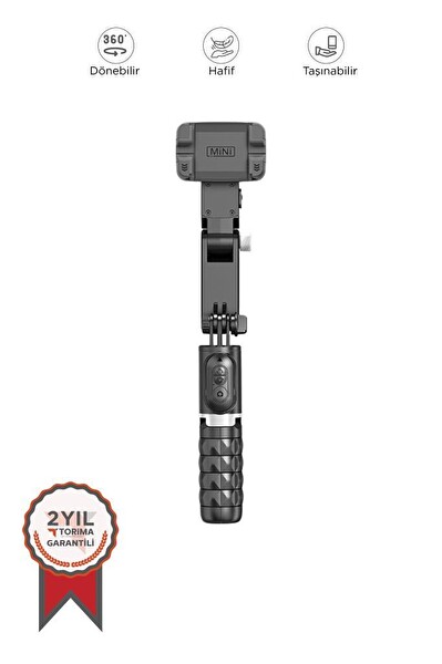 Torima Q18 Siyah Gimball Led Işıklı Kumandalı Çok Amaçlı Tripod Selfie Çubuğu