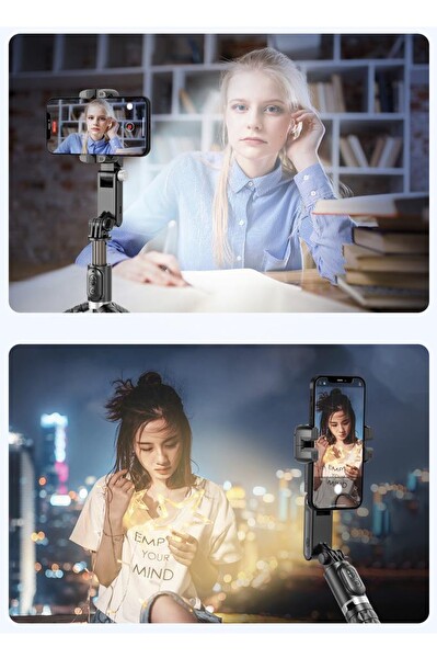 Torima Q18 Siyah Gimball Led Işıklı Kumandalı Çok Amaçlı Tripod Selfie Çubuğu