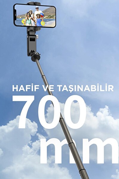 Torima Q18 Siyah Gimball Led Işıklı Kumandalı Çok Amaçlı Tripod Selfie Çubuğu