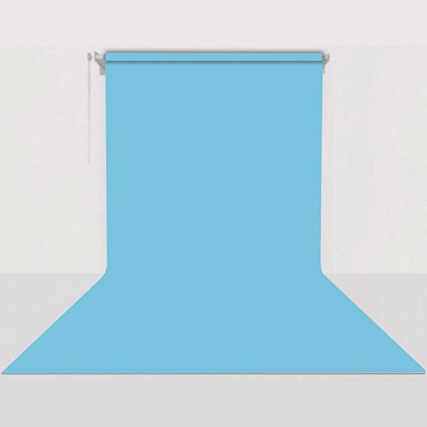 GDX Sabit (Tavan & Duvar) Kağıt Sonsuz Stüdyo Fon Perde Canlı Mavi 2.70x11 Metre