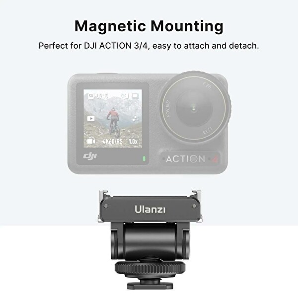 Ulanzi CA22 DJI Osmo Action 3/4 İçin Cold Shoe Adaptörü