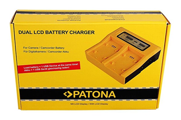 Patona 7645 Fujifilm NP-W126 Uyumlu Çift LCD USB Şarj Cihazı