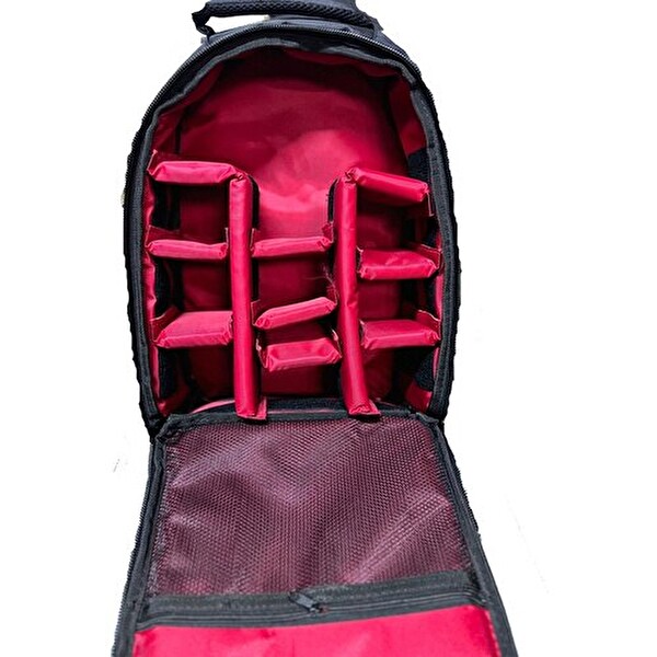 PDX For Sony Baskılı DSLR Çanta Laptop Bölmeli