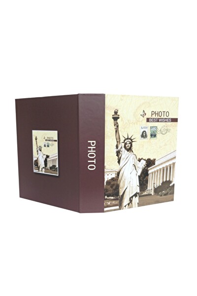 Rabsev RS4602-2 Fotoğraf Albümü 10x15 CM 200 Fotoğraf Kapasiteli Özgürlük Anıtı Desenli Anı Albümü