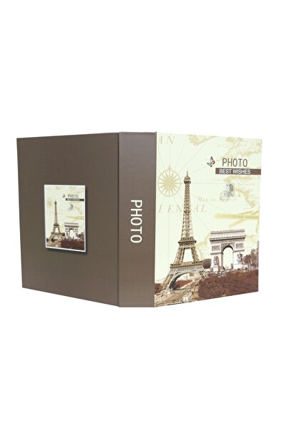 Rabsev RS4602-2 Fotoğraf Albümü 10x15 CM 200 Fotoğraf Kapasiteli Eyfel Kulesi Desenli Anı Albümü