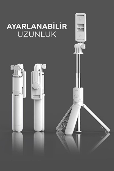 Torima S03 Beyaz Uzaktan Kumandalı Kablosuz Selfie Çubuğu