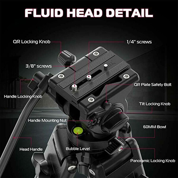 Ulanzi MT-81 Alüminyum 360° Ball Head Kafa Video Tripod