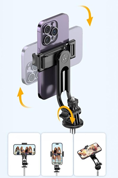 Torima Q12 Çok Amaçlı Tripod Kumandalı Selfie Çubuğu Siyah
