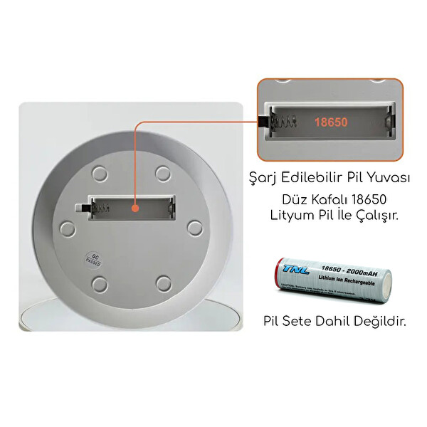 GDX TUTA-20 Ayna Yüzeyli 20 CM Turn Table - Döner Stand - Döner Tabla