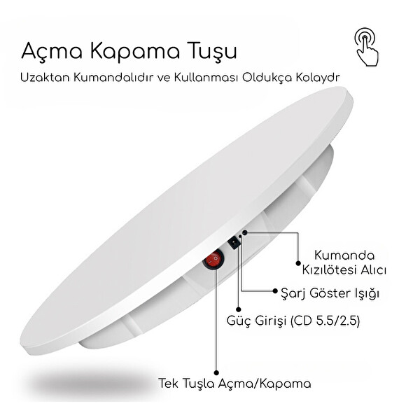 GDX TUTA-60 60 CM Turn Table - Döner Stand - Döner Tabla