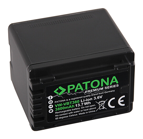 Patona 1257 Premium Panasonic VW-VBT380 (HC-V750EB W580 V550EB Uyumlu) Batarya