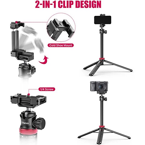 Ulanzi MT-44 Uzatılabilir Vlog Tripod Siyah