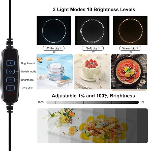 PDX 40x40 CM Kolay Kurulum LED Işıklı Ürün Çekim Çadırı