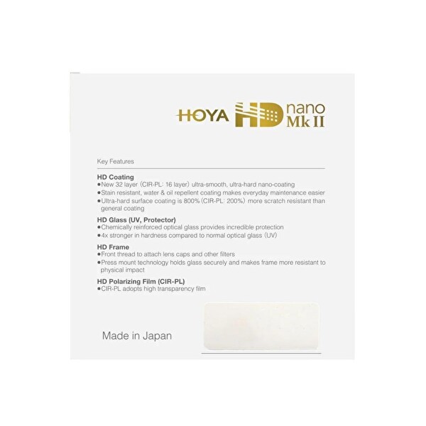 Hoya 58 MM HD Nano Mk II CPL Filtre