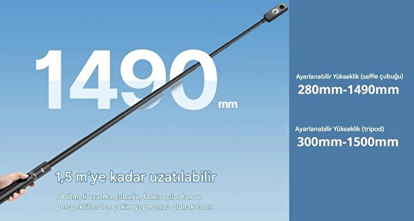Ulanzi TT52 Aksiyon Kamera 1.5 M Selfie Tripod