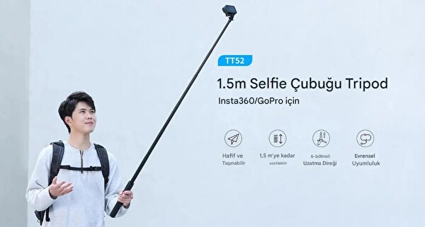 Ulanzi TT52 Aksiyon Kamera 1.5 M Selfie Tripod