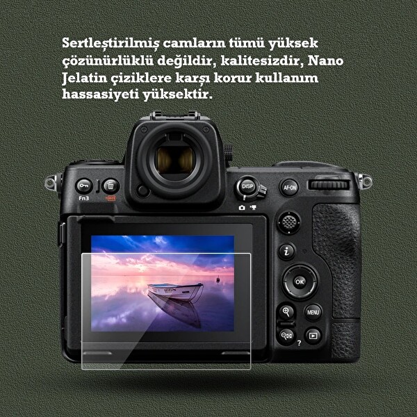 Canon EOS 2000D Uyumlu 3 Adet Fotograf Makinesi için LCD Ekran Koruyucu Nano Jelatin