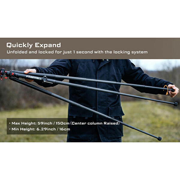 Freewell FW-T1 Sleek Travel Carbon Fiber Tripod