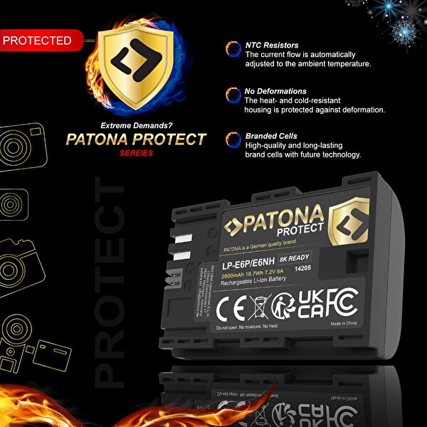 Patona 14205 Protect LP-E6P Canon Batarya