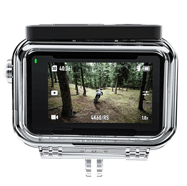 Ayex DJI Osmo Action 3/4/5 Pro Uyumlu 45 M Dalış Anti-Fog Hızlı Kilit Su Geçirmez Koruma Kılıfı