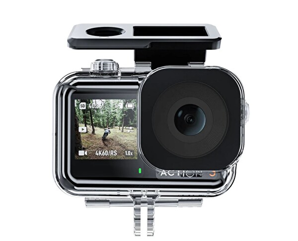 Ayex DJI Osmo Action 3/4/5 Pro Uyumlu 45 M Dalış Anti-Fog Hızlı Kilit Su Geçirmez Koruma Kılıfı