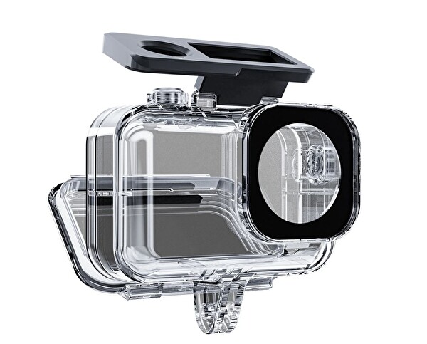 Ayex DJI Osmo Action 3/4/5 Pro Uyumlu 45 M Dalış Anti-Fog Hızlı Kilit Su Geçirmez Koruma Kılıfı
