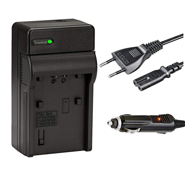 Cazip Shop Sony NP-FV50 Uyumlu 1050 mAh Batarya - Şarj Aleti Seti