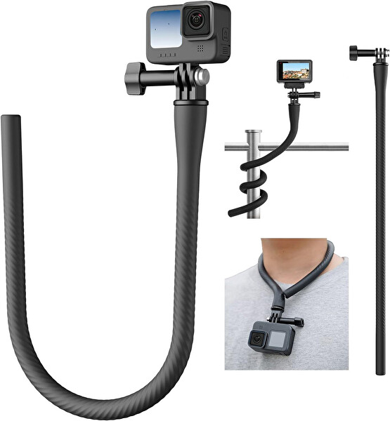 Ayex 52 CM Esnek Kamera Montaj Kolu – GoPro Insta360 DJI Uyumlu