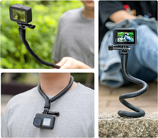 Ayex 52 CM Esnek Kamera Montaj Kolu – GoPro Insta360 DJI Uyumlu