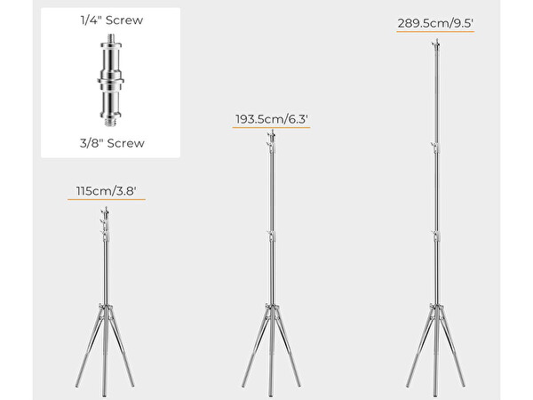 K&F Concept KF34.044 280 CM Metal Işık Ayağı