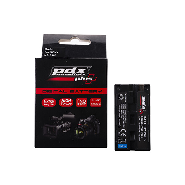 PDX Sony F980 11700 mAH MC1000 MC1500 MC2000 MC2500 HDV Uyumlu Batarya