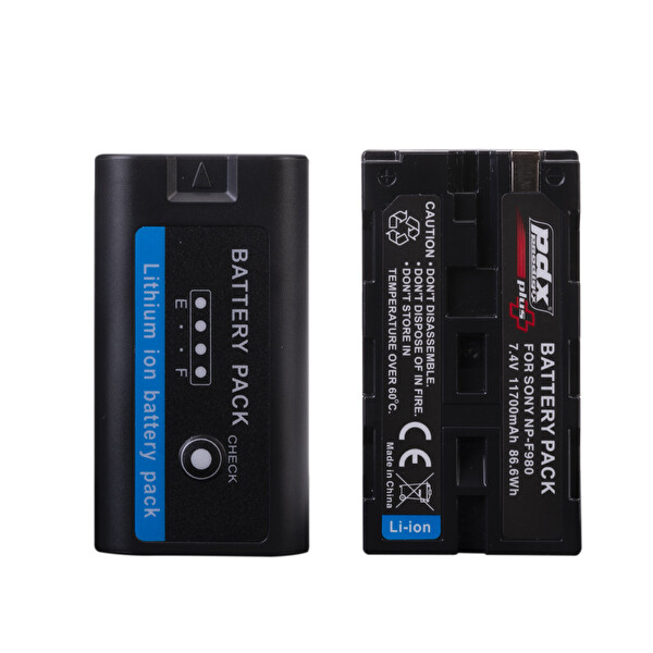 PDX Sony F980 11700 mAH MC1000 MC1500 MC2000 MC2500 HDV Uyumlu Batarya