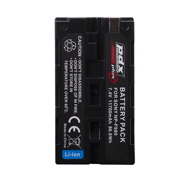 PDX Sony F980 11700 mAH MC1000 MC1500 MC2000 MC2500 HDV Uyumlu Batarya
