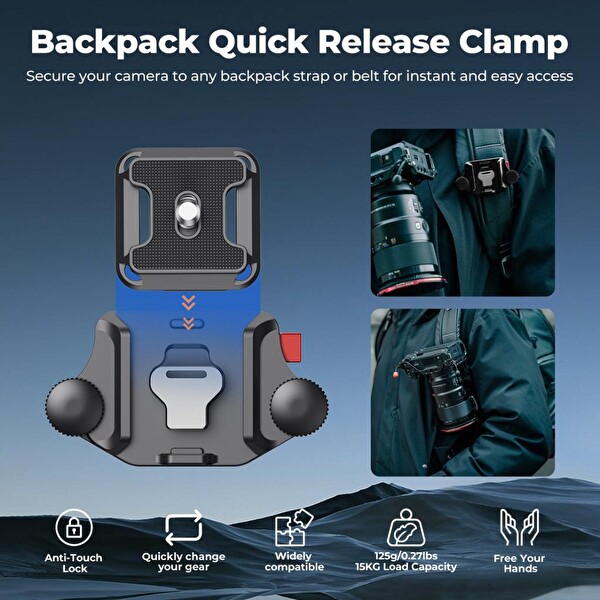Freewell Backpack Quick Release Clamp - FW-BPQR
