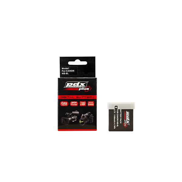 PDX Canon NB8L 850 mAh A2000/A2200/A3000/A3000IS/A3100IS/A3150/A3151S/A3200/A3300/A3350 Uyumlu Batarya Pil