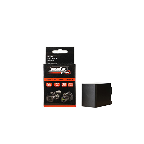 PDX Canon BP828 3300 mAh XF405/XF400/XA15/XA11/XA35/XA30/XA25/XA20/HF G30/G21/GX10 Uyumlu Batarya Pil