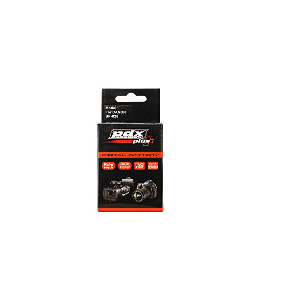 PDX Canon BP828 3300 mAh XF405/XF400/XA15/XA11/XA35/XA30/XA25/XA20/HF G30/G21/GX10 Uyumlu Batarya Pil