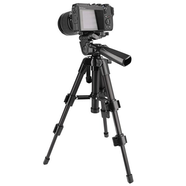 Ayex LT-256 3 Yönlü Kafa Hızlı Çıkarma Plakası 28.5-50 CM Hafif Kamera Tripodu