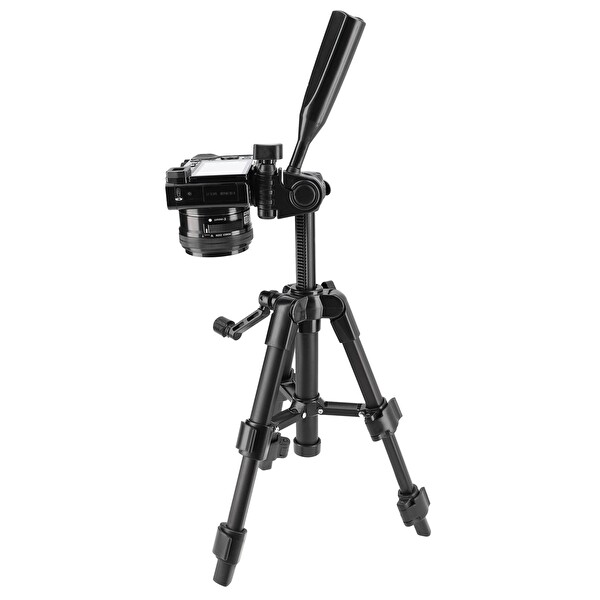 Ayex LT-256 3 Yönlü Kafa Hızlı Çıkarma Plakası 28.5-50 CM Hafif Kamera Tripodu