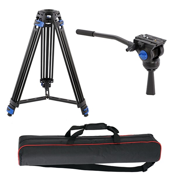 Ayex VT-827 20 KG Taşıma Kapasiteli Video Kafalı - Çantalı Profesyonel Video Tripod