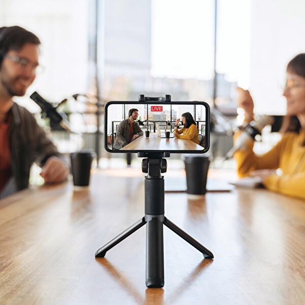 Polosmart PSM137 Işıklı Uzaktan Kumandalı Siyah Tripod